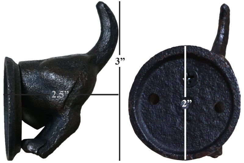 Lulu Decor, 100% Cast Iron Dog Tail Heavy Duty Hooks, Key Holder, Coat Decorative Hooks for Dog Lovers - Wall Mount Leash Holder for Wall Storage - Stylish (4 pcs) - Image 5